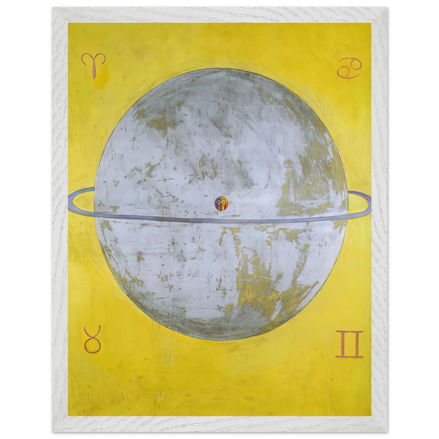Hilma af Klint - THE DOVE NR 12 1915 Wall art - A1 (59.4 x 84.1  cm) - Premium Wooden Framed Poster With Fine Art Paper-canvas - White frame