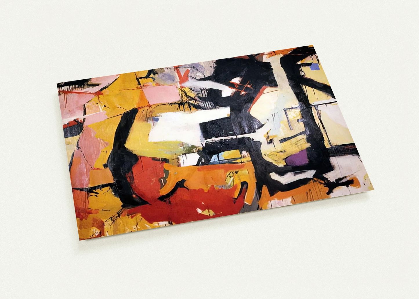 ABSTRACT FORCE HOMAGE TO FRANZ KLINE 1952 By Audrey Flack Pack of 10 Post Cards | Audrey Flack Post Cards | A6 (10.5 x 14.8 cm) - 4.1 x 5.8 inches