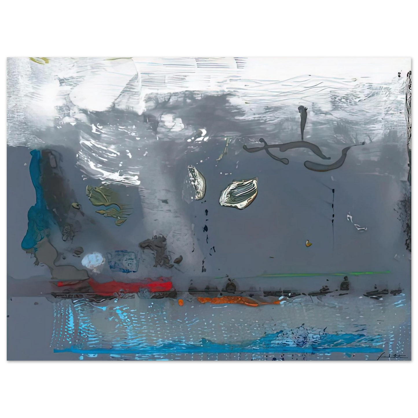 Helen Frankenthaler - Vespers, 1992- Wall Art - 21x29.7 cm / 8x12" - Premium Wooden Framed Poster With Fine Art Paper-canvas - White frame