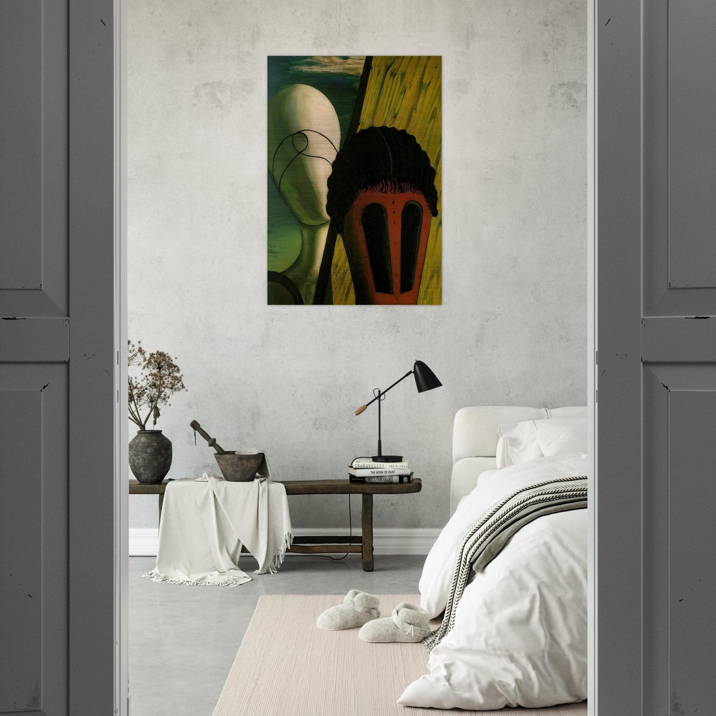 TWO HEADS 1918 - Giorgio de Chirico Brushed Aluminum Print - 70x100 cm / 28x40 inches | Giorgio de Chirico Aluminum Print | Giorgio de Chirico Prints