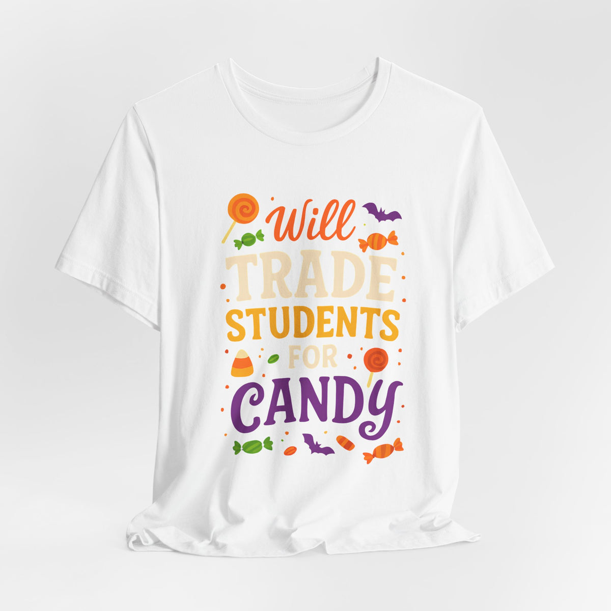 "Échange Élèves Contre Bonbons Prof Mignonne Déguisement Halloween T-Shirt"