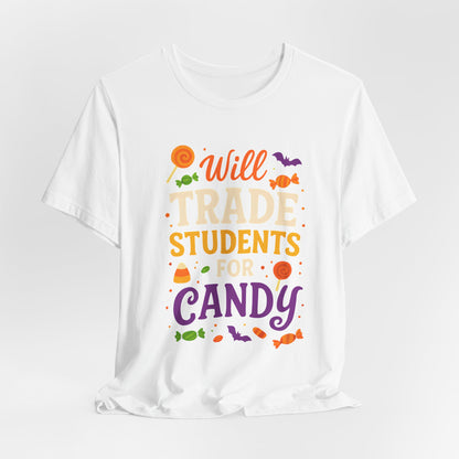 "Échange Élèves Contre Bonbons Prof Mignonne Déguisement Halloween T-Shirt"