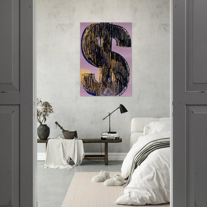 Dollar Sign - Andy Warhol Brushed Aluminum Print - 70x100 cm / 28x40 inches | Andy Warhol Aluminum Print | Andy Warhol Prints