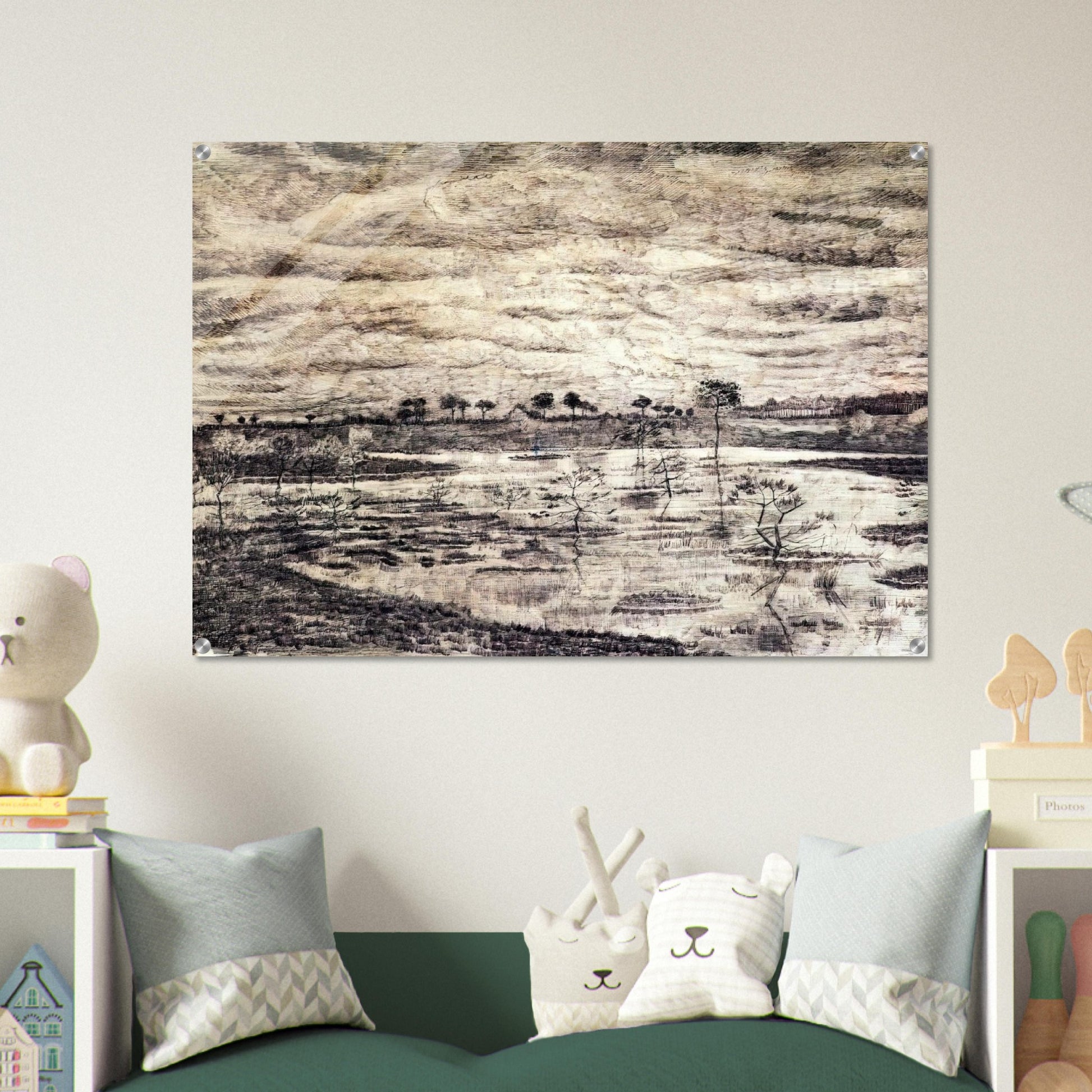 A Marsh - Vincent van Gogh Acrylic Print - 70x100 cm / 28x40″ inches