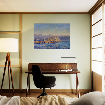 The Castle in Antibes - claude monet Brushed Aluminum Print - 70x100 cm / 28x40 inches | claude monet Aluminum Print | claude monet Prints