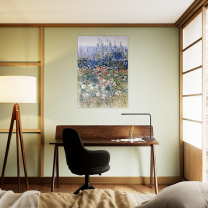 Flower Garden, Isles of Shoals - Childe Hassam Brushed Aluminum Print - 70x100 cm / 28x40 inches | Childe Hassam Aluminum Print | Childe Hassam Prints