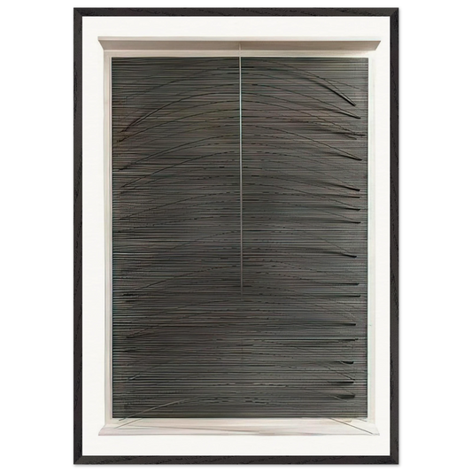 LA COURVE BLEUE 1965 - Jesus Rafael Soto 70x100 cm / 28x40 inches Framed Art Print – Black Wooden Frame