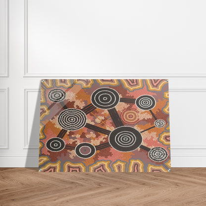 Untitled - 1996 - Clifford Possum Tjapaltjarri Acrylic Print - 70x100 cm / 28x40″ inches