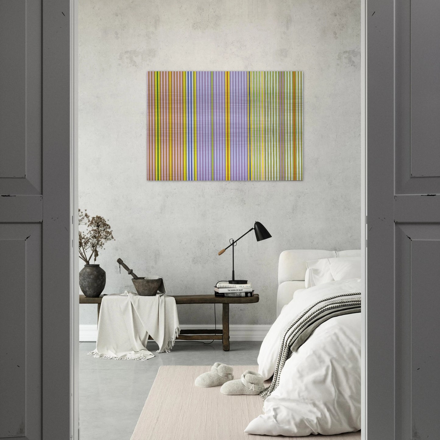 Ianthe - 1969 - Gene Davis Brushed Aluminum Print - 70x100 cm / 28x40 inches | Gene Davis Aluminum Print | Gene Davis Prints
