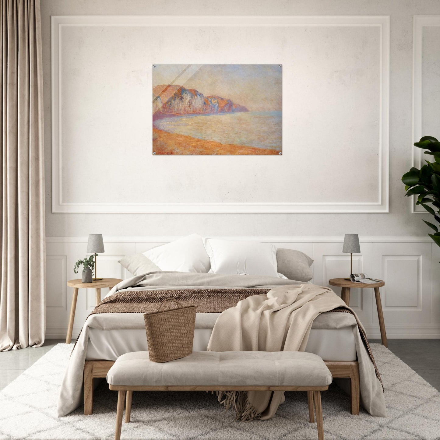 Cliff at Pourville in the Morning - claude monet Acrylic Print - 70x100 cm / 28x40″ inches