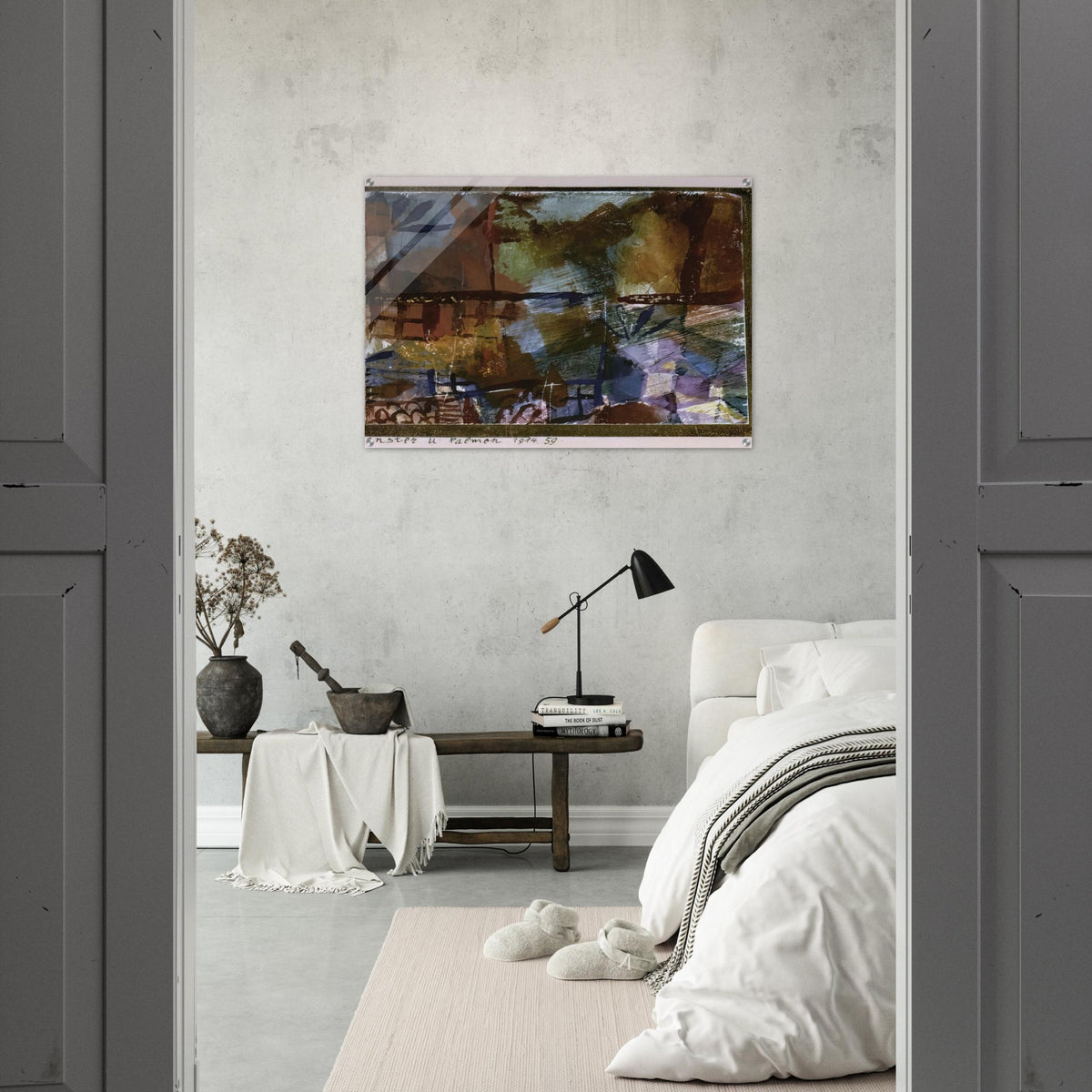 WINDOWS AND PALM TREES 1914 - Paul Klee Acrylic Print - 70x100 cm / 28x40″ inches | Paul Klee Wall Art | Paul Klee Prints