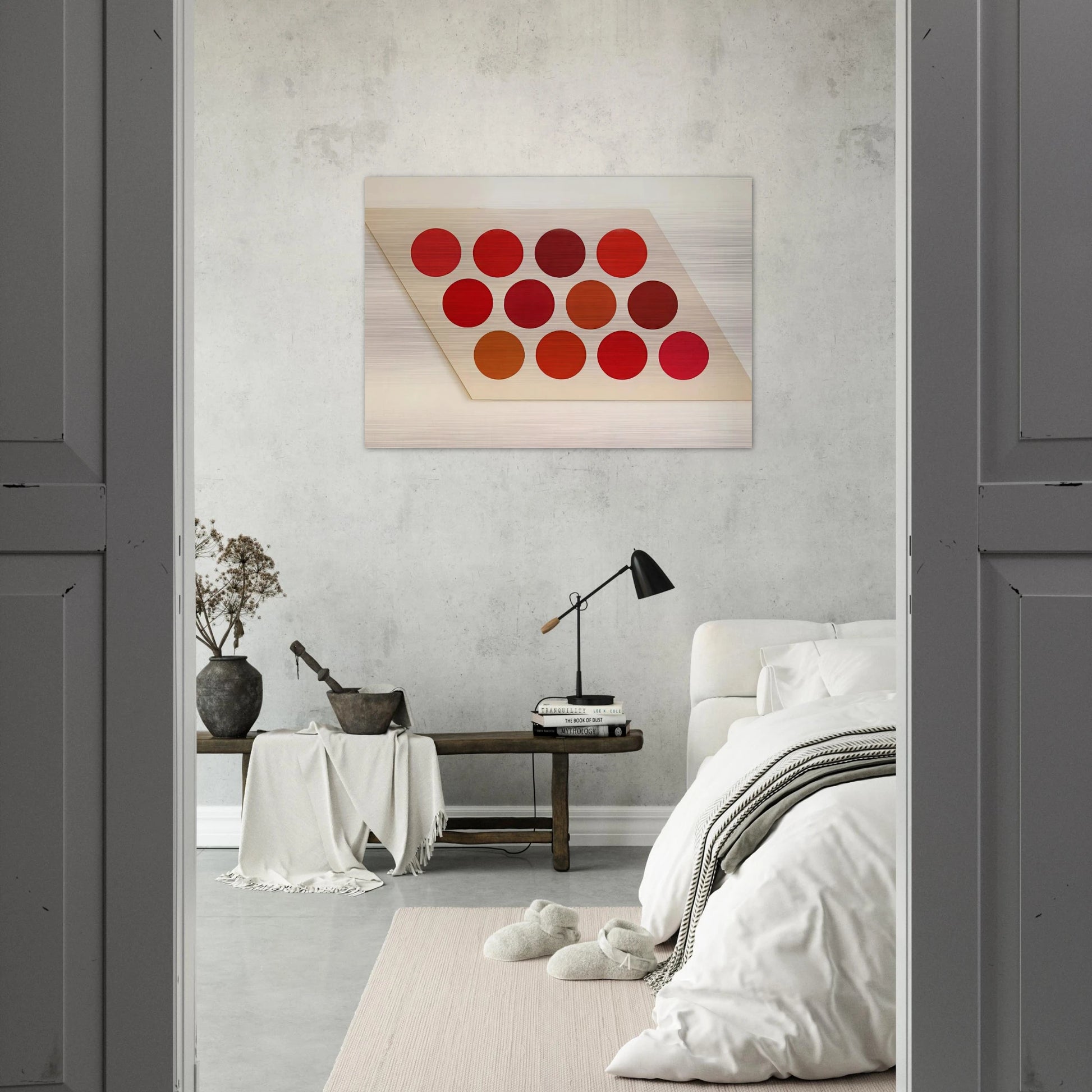 Red Twelve - 1965 - Thomas Downing Brushed Aluminum Print - 70x100 cm / 28x40 inches | Thomas Downing Aluminum Print | Thomas Downing Prints