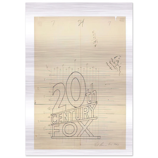 TRADEMARK GRID 1962 - Edward Ruscha Brushed Aluminum Print - 70x100 cm / 28x40 inches | Edward Ruscha Aluminum Print | Edward Ruscha Prints