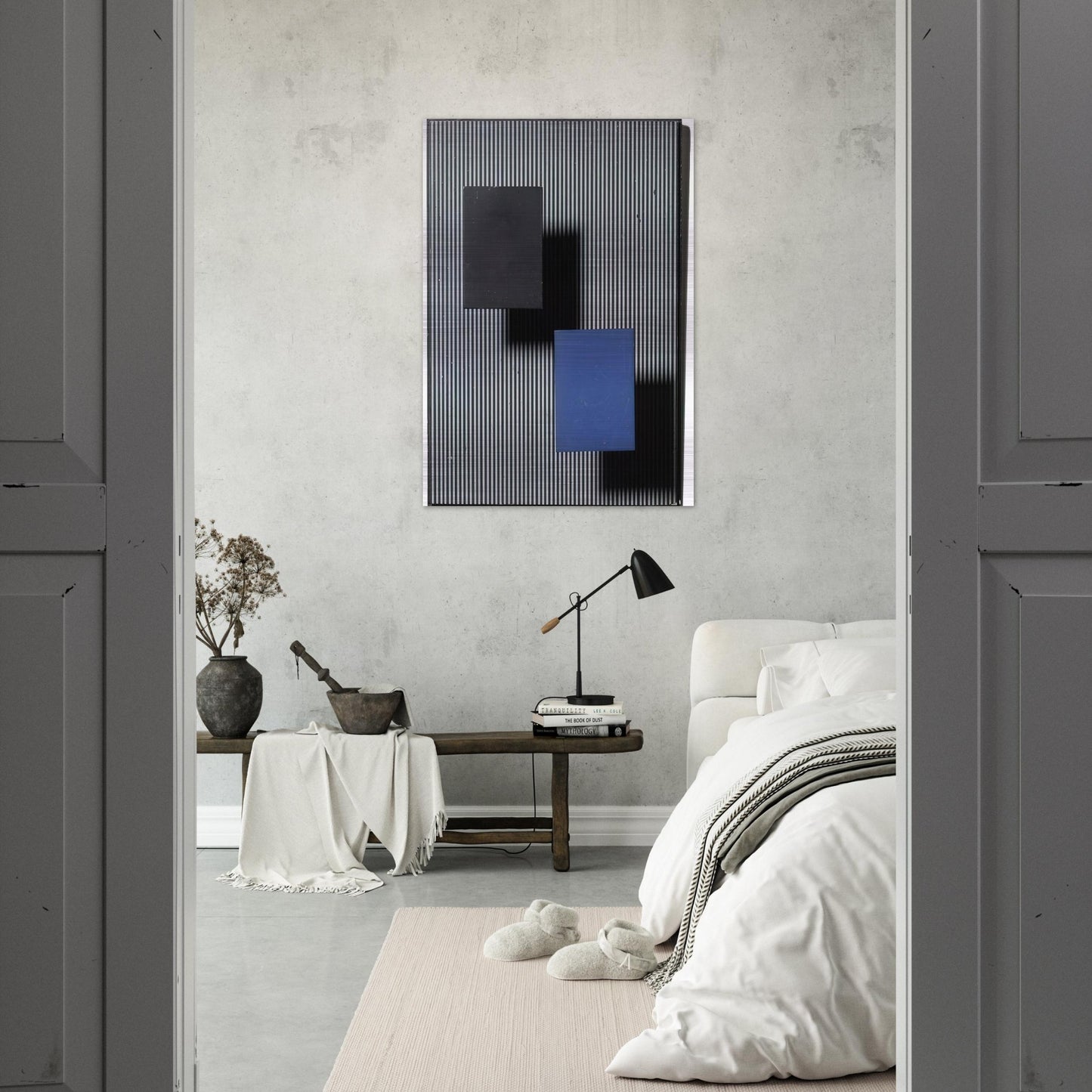 DOS CUADRITOS - Jesus Rafael Soto Brushed Aluminum Print - 70x100 cm / 28x40 inches | Jesus Rafael Soto Aluminum Print | Jesus Rafael Soto Prints