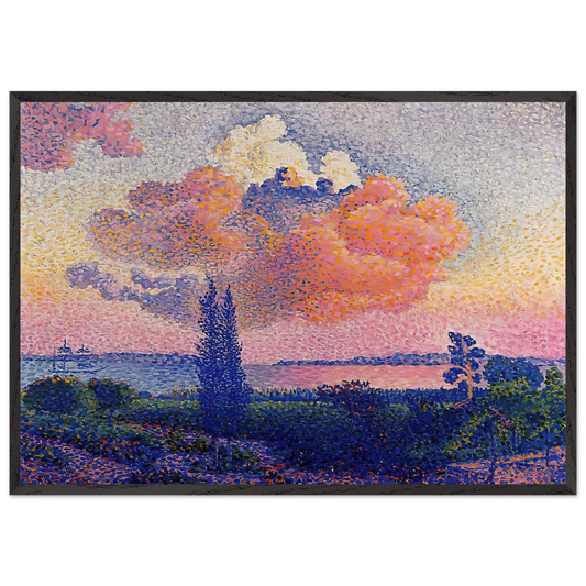 The Pink Cloud - Henri-Edmond Cross 70x100 cm / 28x40 inches Framed Art Print – Black Wooden Frame