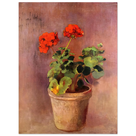 Odilon Redon - THE POT OF GERANIUMS  75x100 cm / 30x40inches Fine Art Poster