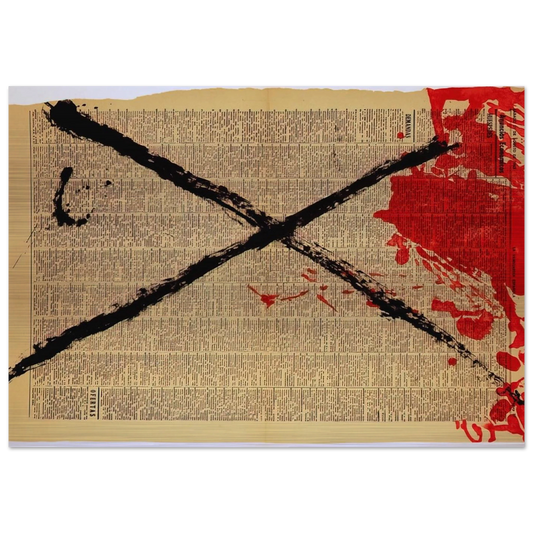 JOURNAL 1968 - Antoni Tapies Brushed Aluminum Print - 70x100 cm / 28x40 inches | Antoni Tapies Aluminum Print | Antoni Tapies Prints