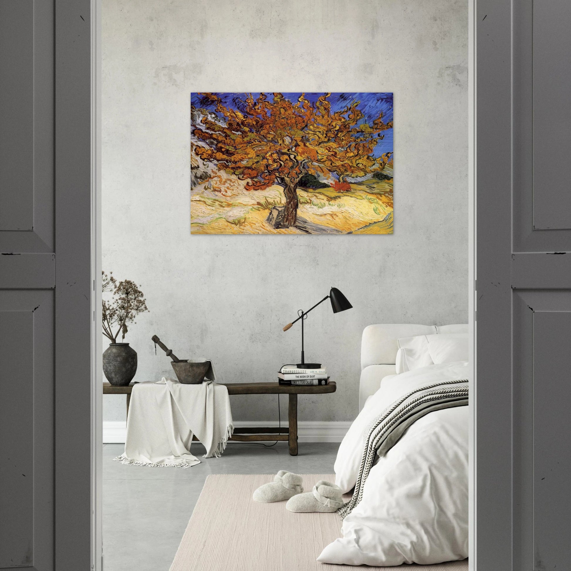 Mulberry Tree - Vincent van Gogh Brushed Aluminum Print - 70x100 cm / 28x40 inches | Vincent van Gogh Aluminum Print | Vincent van Gogh Prints