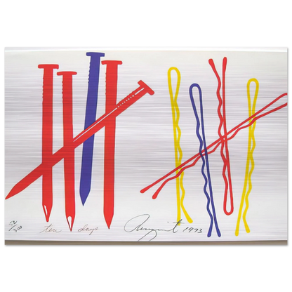 Ten Days - James Rosenquist Brushed Aluminum Print - 70x100 cm / 28x40 inches | James Rosenquist Aluminum Print | James Rosenquist Prints