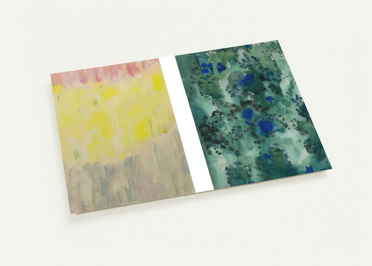 Harmony in Blue and Green. Abstract Composition - Abstract Art By Natalia Goncharova Pack of 10 Post Cards | Natalia Goncharova Post Cards | A6 (10.5 x 14.8 cm) - 4.1 x 5.8 inches