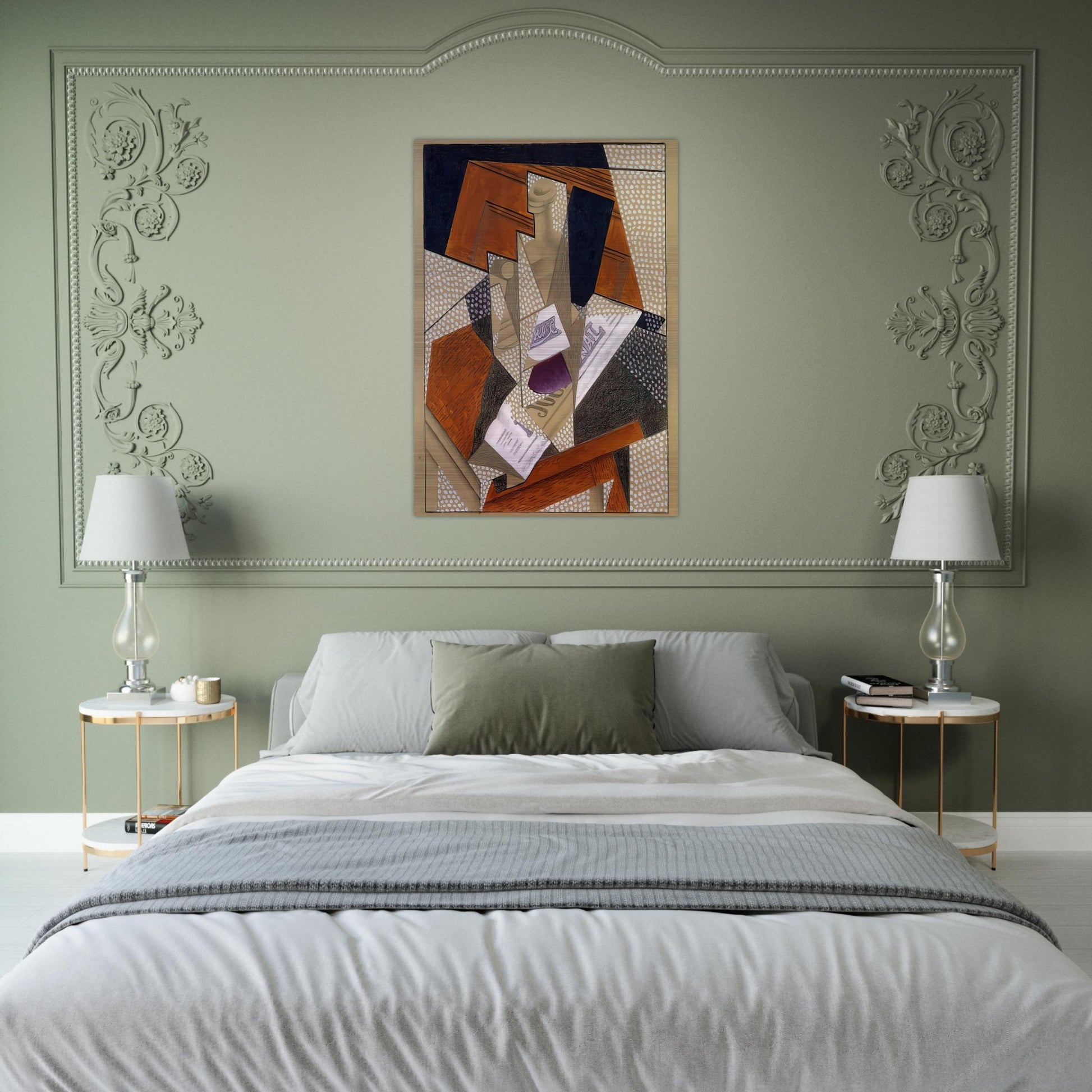 BOTTLE - Juan Gris Brushed Aluminum Print - 70x100 cm / 28x40 inches | Juan Gris Aluminum Print | Juan Gris Prints