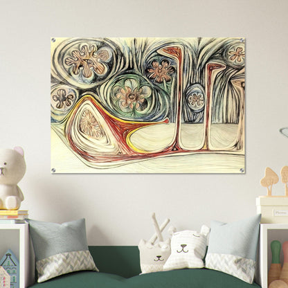 SNAIL S TRACE 1937 - Roberto Matta Acrylic Print - 70x100 cm / 28x40″ inches