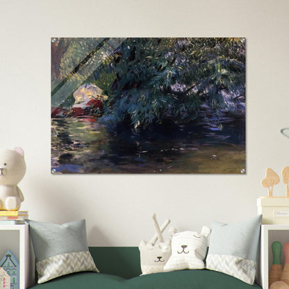 A Backwater, Calcot Mill near Reading - John Singer Sargent Acrylic Print - 70x100 cm / 28x40″ inches