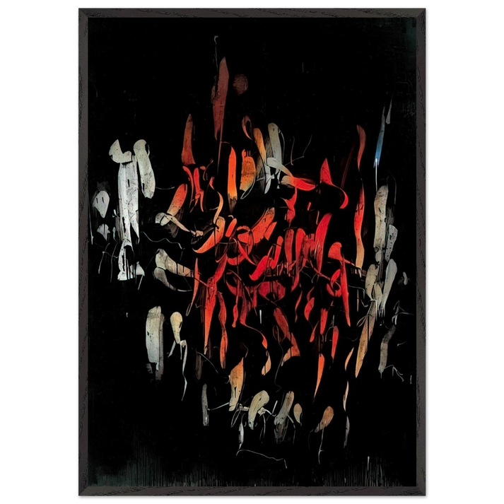A Gerald Manley Hopkins - 1958 - Simon Hantai 70x100 cm / 28x40 inches Framed Art Print – Black Wooden Frame