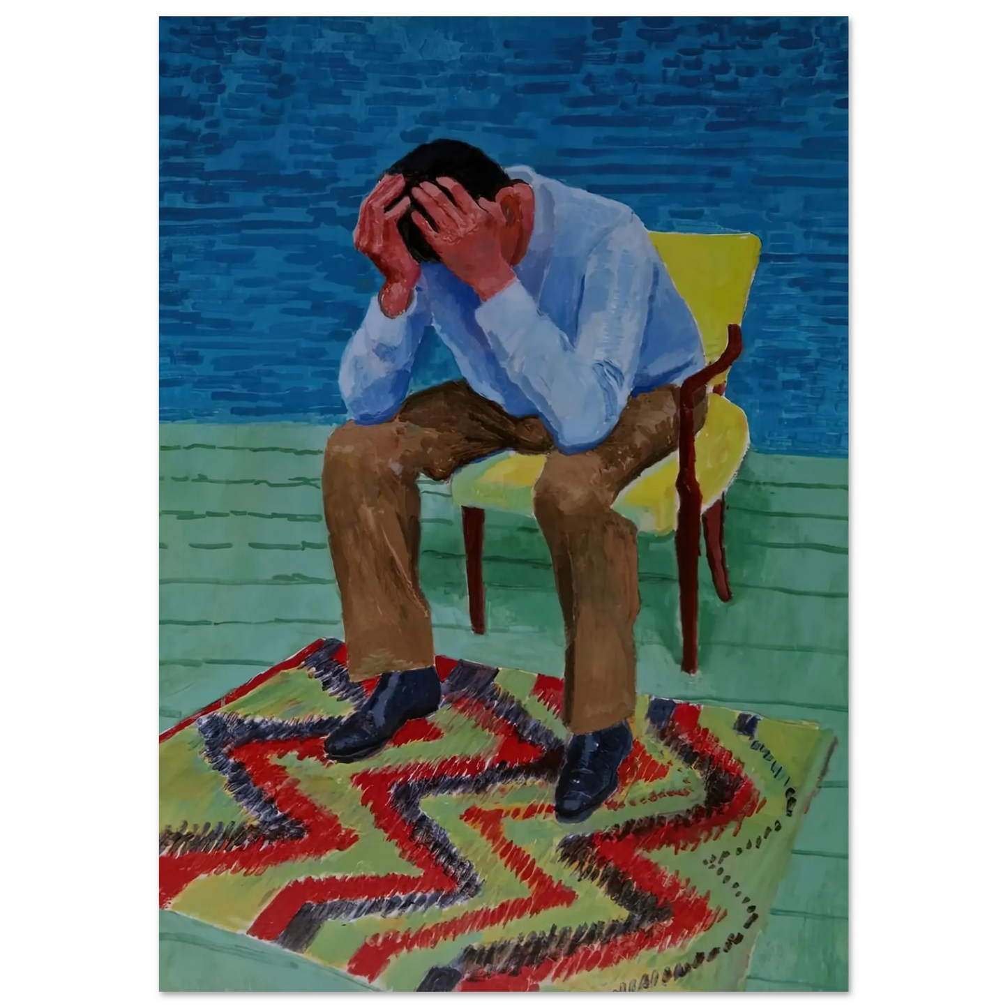 David Hockney - David Hockney Wall art - 40x50 cm / 16x20 Inches - Premium Wooden Framed Poster With Fine Art Paper - Black frame