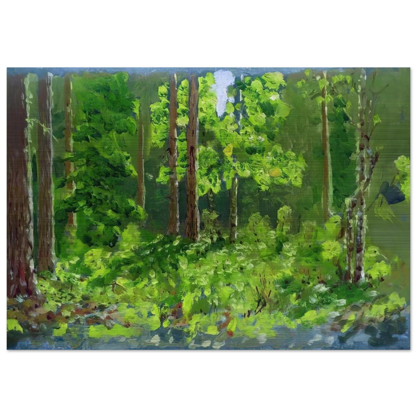 Forest - Arkhyp Kuindzhi Brushed Aluminum Print - 70x100 cm / 28x40 inches | Arkhyp Kuindzhi Aluminum Print | Arkhyp Kuindzhi Prints