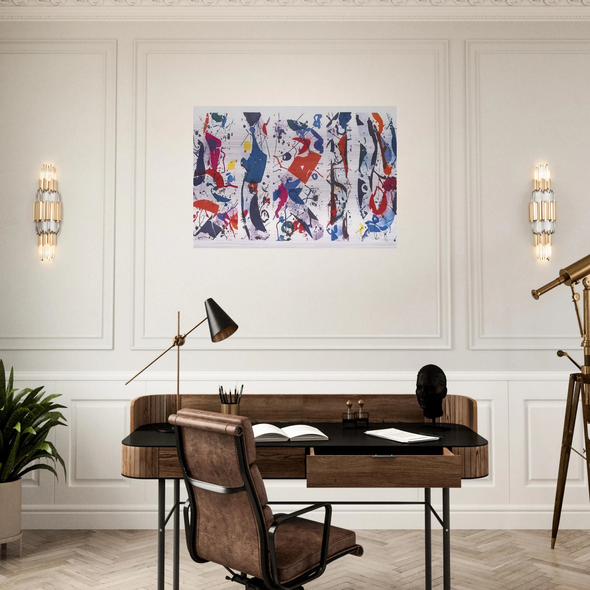 The Five Continents - Sam Francis Brushed Aluminum Print - 70x100 cm / 28x40 inches | Sam Francis Aluminum Print | Sam Francis Prints