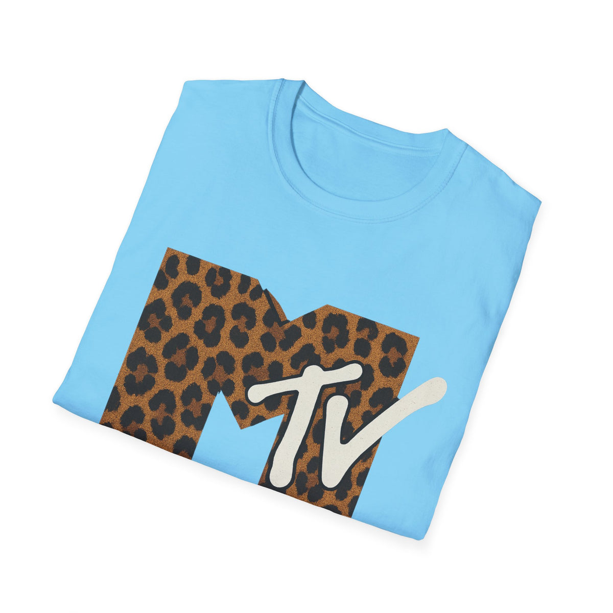 T-shirt graphique rétro MTV imprimé léopard vintage Télé musique Années 80 90 Tee-shirt de groupe unisexe Chemise rock imprimé animal