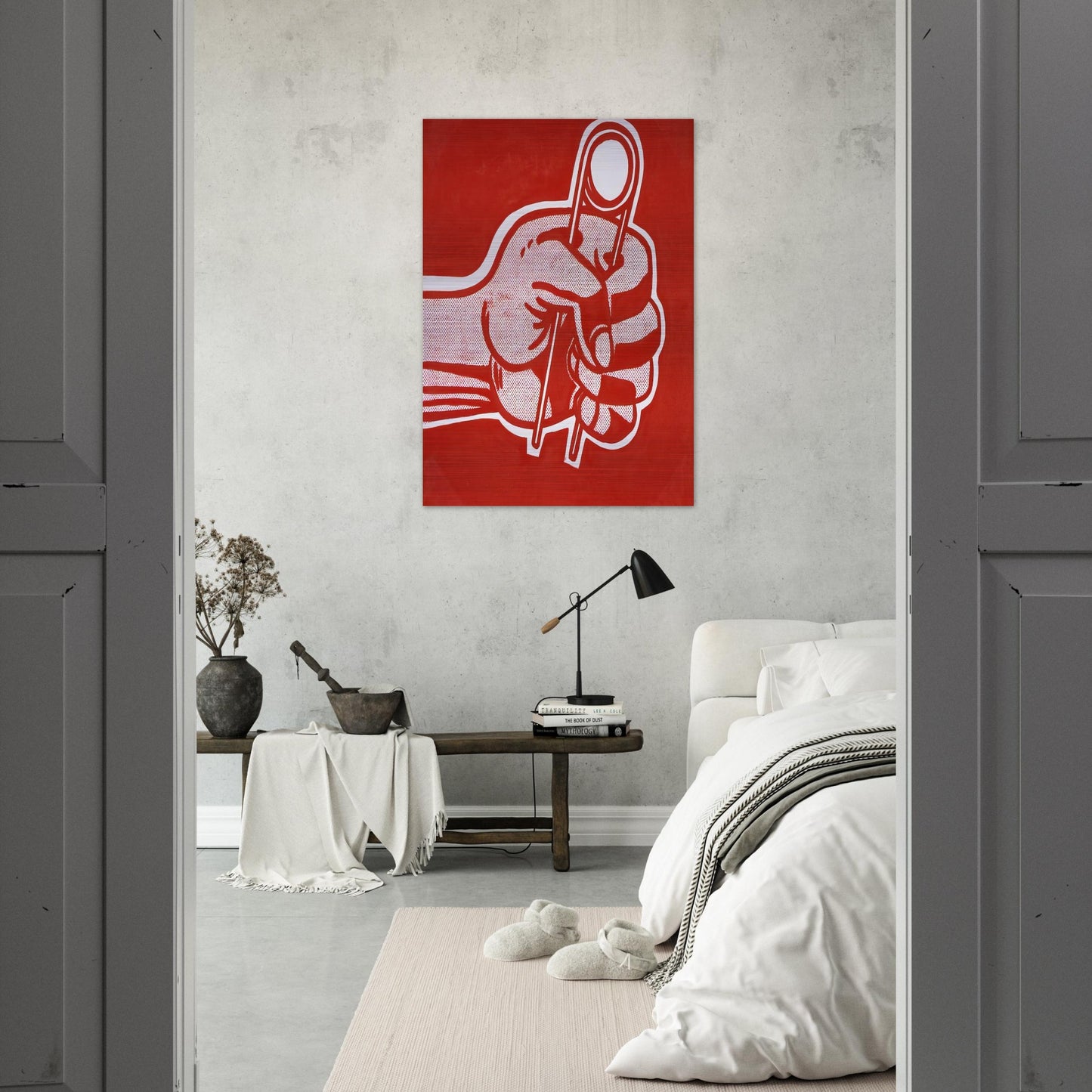 THE GRIP 1962 - Roy Lichtenstein Brushed Aluminum Print - 70x100 cm / 28x40 inches | Roy Lichtenstein Aluminum Print | Roy Lichtenstein Prints