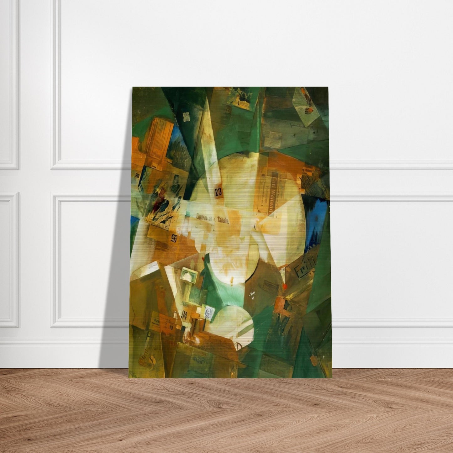 PICTURE WITH LIGHT CENTER 1919 - Kurt Schwitters Brushed Aluminum Print - 70x100 cm / 28x40 inches | Kurt Schwitters Aluminum Print | Kurt Schwitters Prints