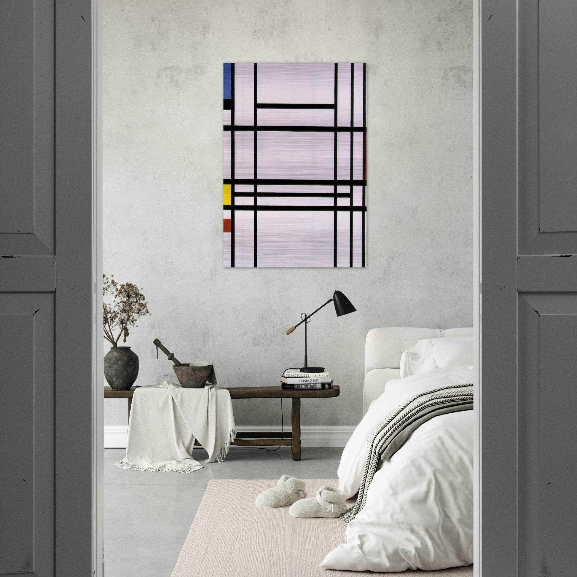 Composition No.10 - Piet Mondrian Brushed Aluminum Print - 70x100 cm / 28x40 inches | Piet Mondrian Aluminum Print | Piet Mondrian Prints