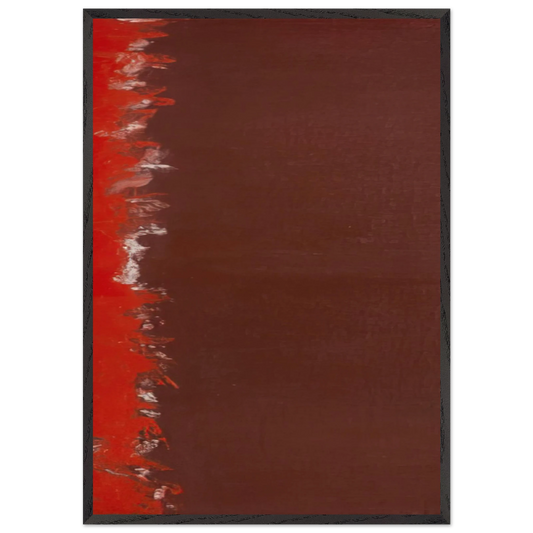 Untitled 3 N1 - Barnett Newman 70x100 cm / 28x40 inches Framed Art Print – Black Wooden Frame
