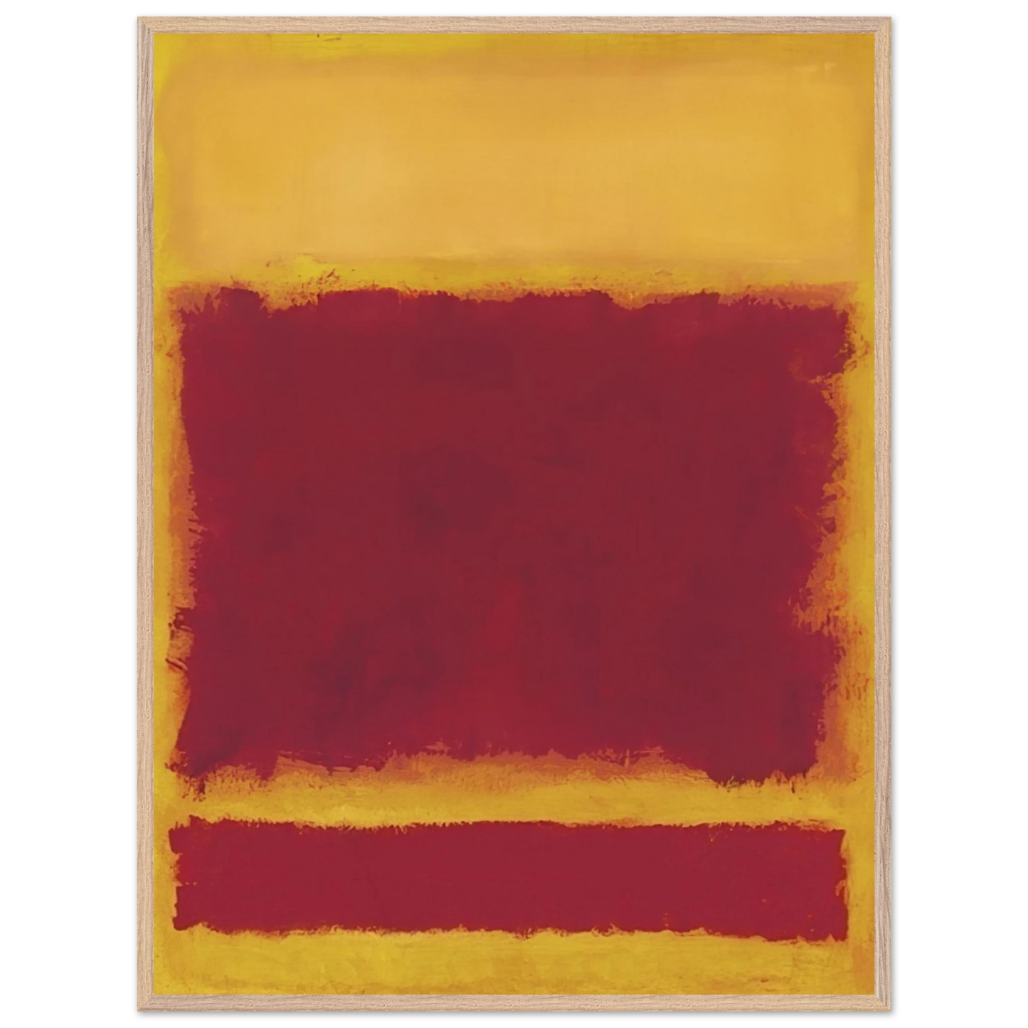Mark Rothko - Composition - 1958 Wall Art - 60x80 cm / 24x32 inches - Premium Wooden Framed Poster With Fine Art Paper-canvas - Black frame