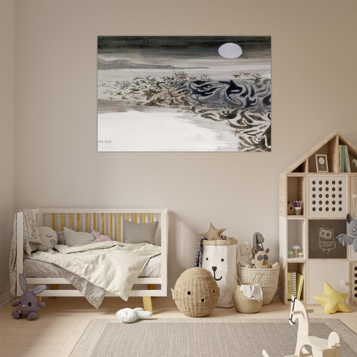 Coastal landscape - 1973 - Mary Fedden Art Prints - 100x150 cm / 40x60″ inches | Mary Fedden Poster | Mary Fedden Prints