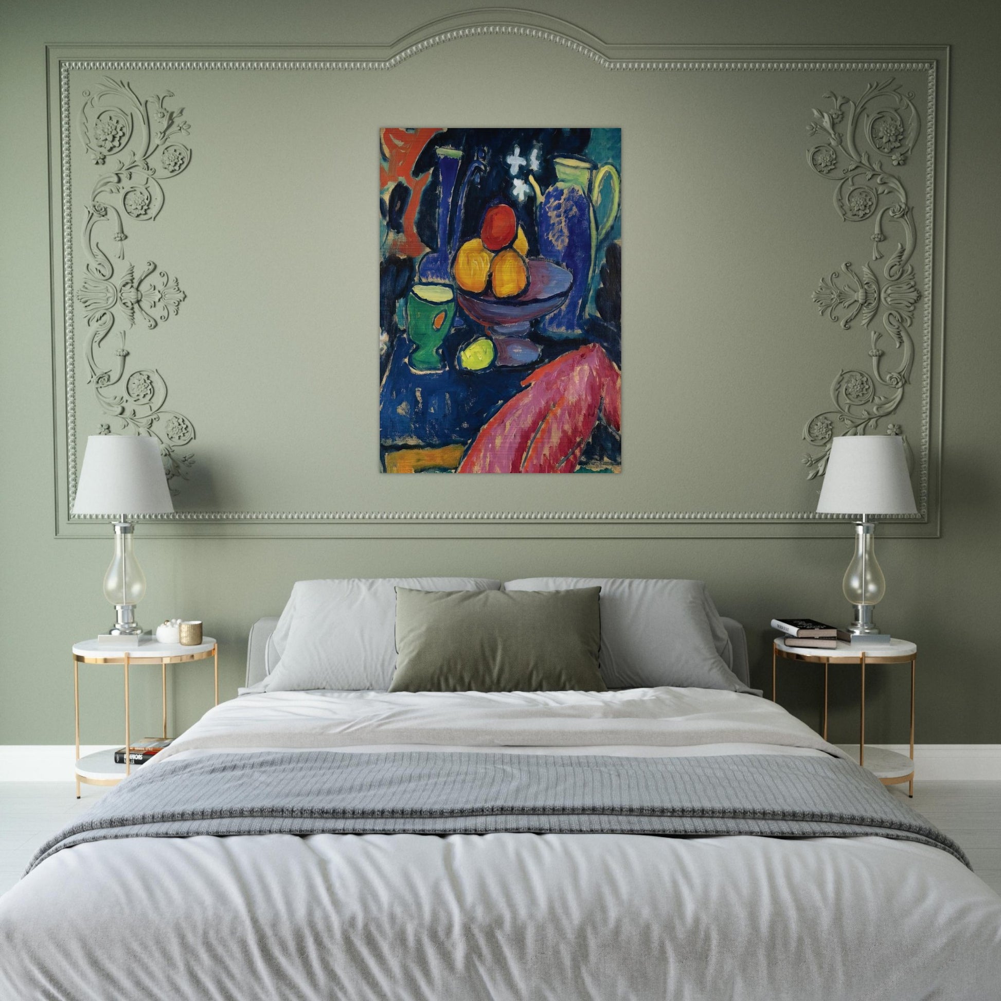 STILL LIFE WITH JUG 1913 - Alexej von Jawlensky Brushed Aluminum Print - 70x100 cm / 28x40 inches | Alexej von Jawlensky Aluminum Print | Alexej von Jawlensky Prints