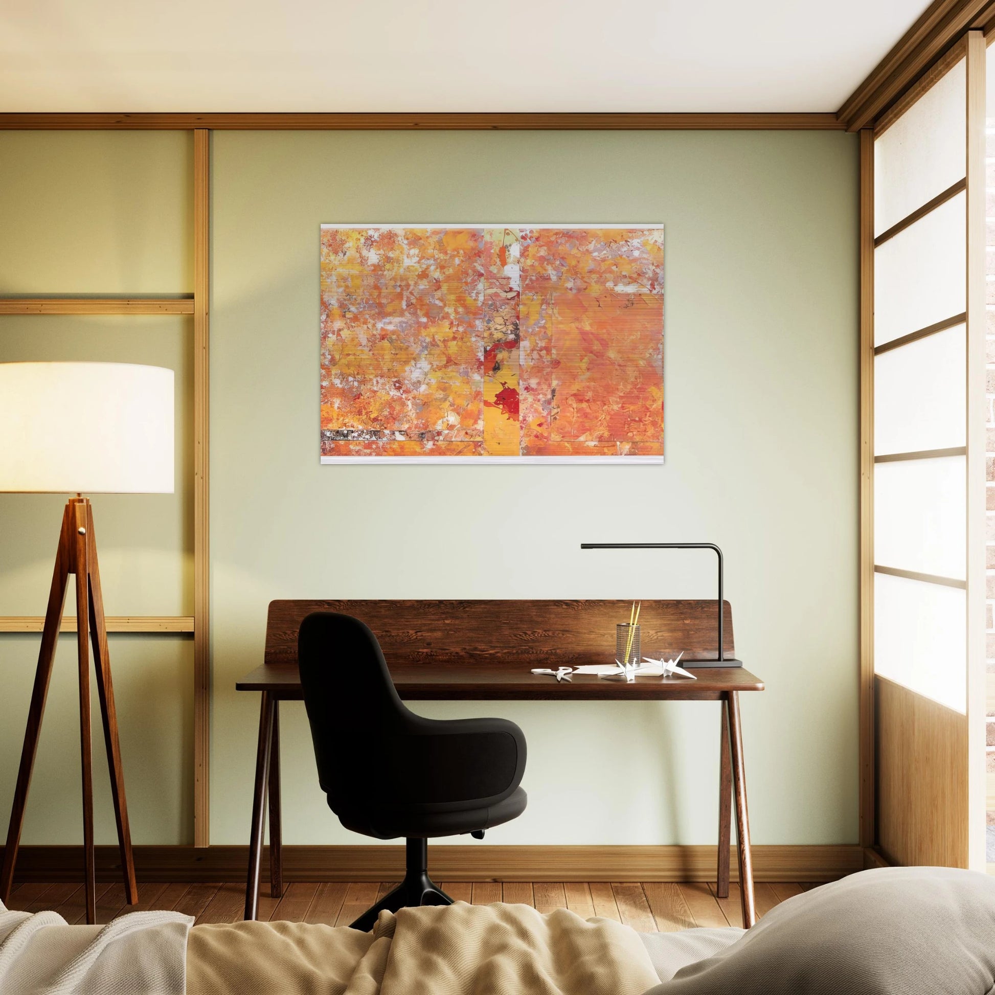 Toward a Red - Sam Gilliam Brushed Aluminum Print - 70x100 cm / 28x40 inches | Sam Gilliam Aluminum Print | Sam Gilliam Prints