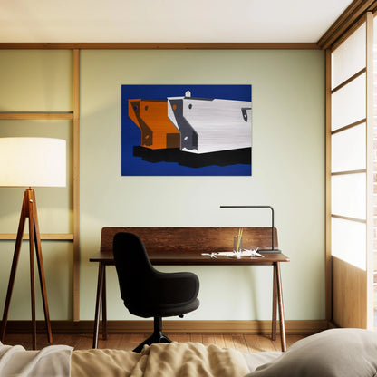 Mr. and Mrs. Moby Dick - Pop Art - Allan D Arcangelo Brushed Aluminum Print - 70x100 cm / 28x40 inches | Allan D Arcangelo Aluminum Print | Allan D Arcangelo Prints