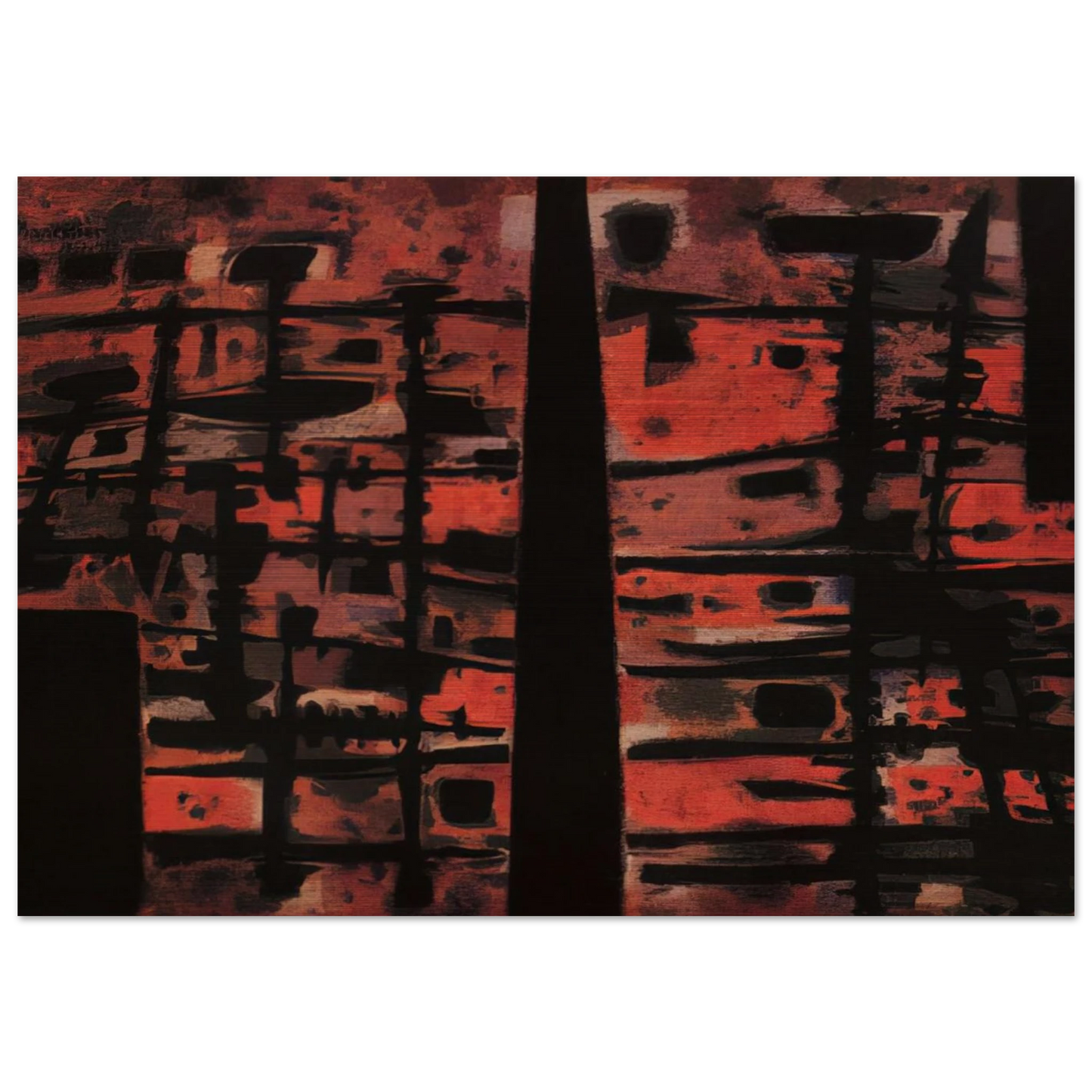 La Sixième Heure - 1958 - Alfred Manessier Brushed Aluminum Print - 70x100 cm / 28x40 inches | Alfred Manessier Aluminum Print | Alfred Manessier Prints
