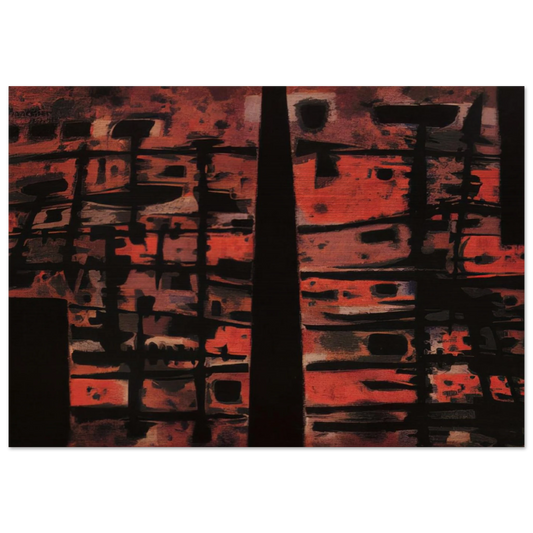 La Sixième Heure - 1958 - Alfred Manessier Brushed Aluminum Print - 70x100 cm / 28x40 inches | Alfred Manessier Aluminum Print | Alfred Manessier Prints