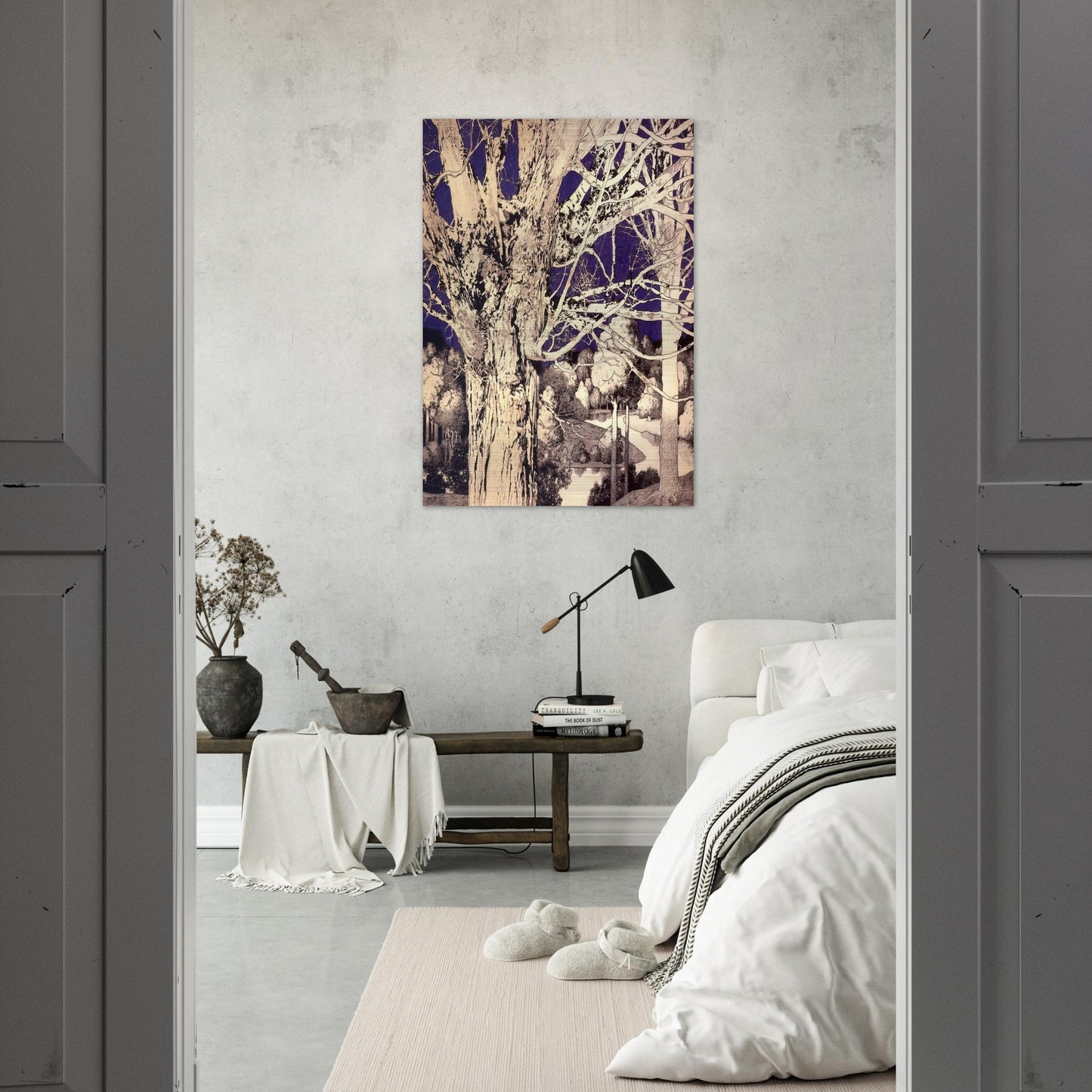 Solitude - Maxfield Parrish Brushed Aluminum Print - 70x100 cm / 28x40 inches | Maxfield Parrish Aluminum Print | Maxfield Parrish Prints