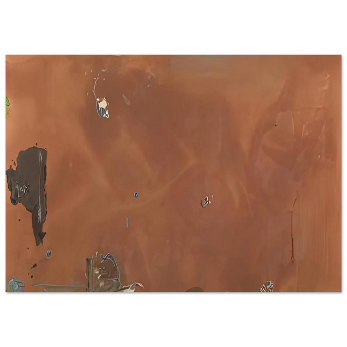 Helen Frankenthaler - Into October, 1983- Wall Art - 21x29.7 cm / 8x12" - Premium Wooden Framed Poster With Fine Art Paper-canvas - White frame