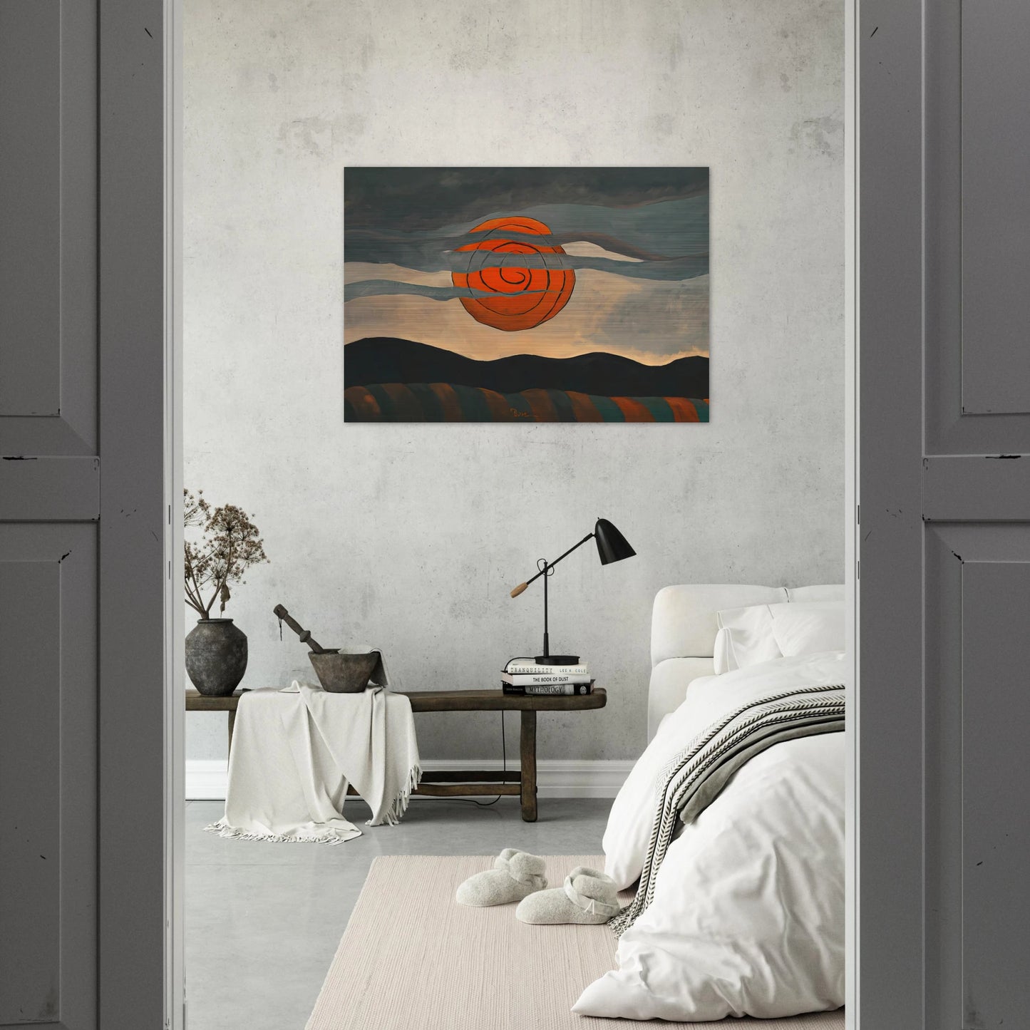 Red Sun - 1935 - Arthur Dove Brushed Aluminum Print - 70x100 cm / 28x40 inches | Arthur Dove Aluminum Print | Arthur Dove Prints