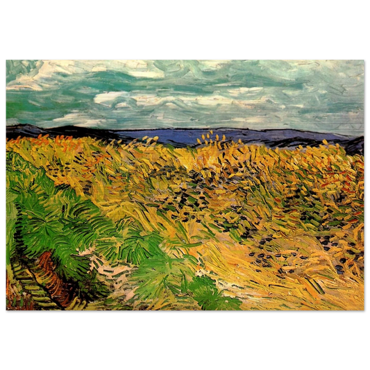 Wheat Field with Cornflowers - Vincent van Gogh Brushed Aluminum Print - 70x100 cm / 28x40 inches | Vincent van Gogh Aluminum Print | Vincent van Gogh Prints