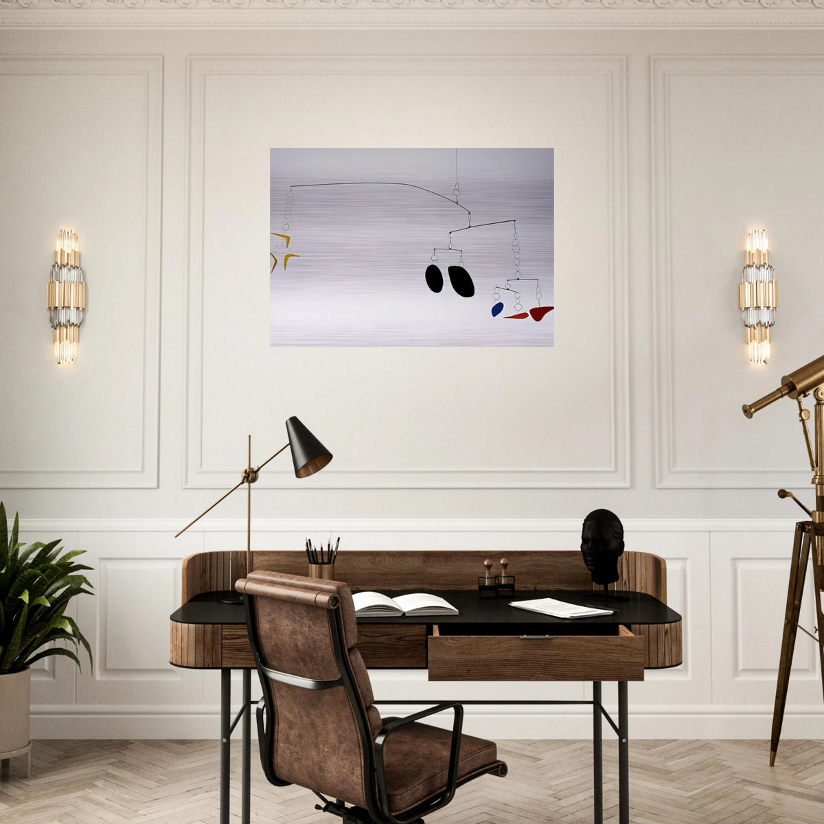 BOOMERANGS 1941 - Alexander Calder Brushed Aluminum Print - 70x100 cm / 28x40 inches | Alexander Calder Aluminum Print | Alexander Calder Prints