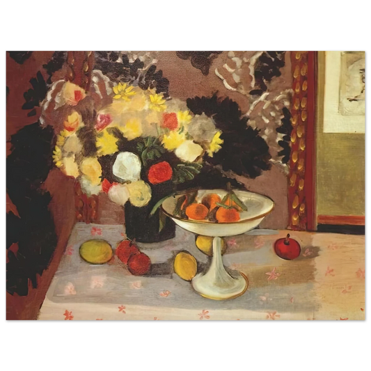 Henri Matisse - STILL LIFE BOUQUET AND COMPOTIER 1925  75x100 cm / 30x40inches Fine Art Poster