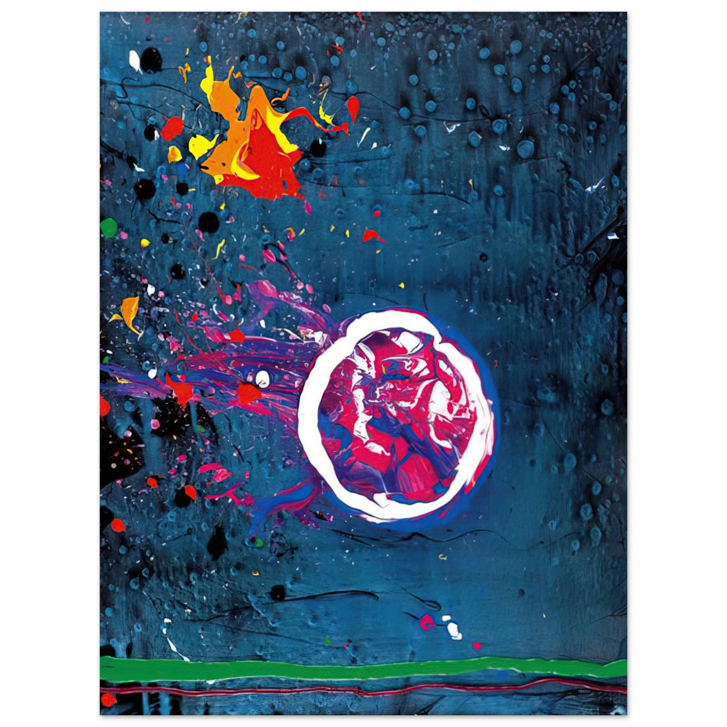 John Hoyland - Vincent's Moon - 11.7.07 - 2007  75x100 cm / 30x40inches Fine Art Poster